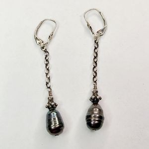 Vintage Sterling Silver Drop Earrings